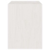 vidaXL Mesita de noche madera maciza de mango blanco 40x30,5x40 cm