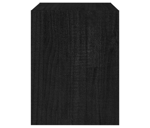 vidaXL Mesitas de noche 2 uds madera maciza pino negro 40x30,5x40 cm