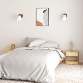 Mesitas de noche 2 uds madera maciza de pino 40x31x40 cm