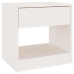 Mesitas de noche 2 uds madera maciza de pino blanca 40x31x40 cm