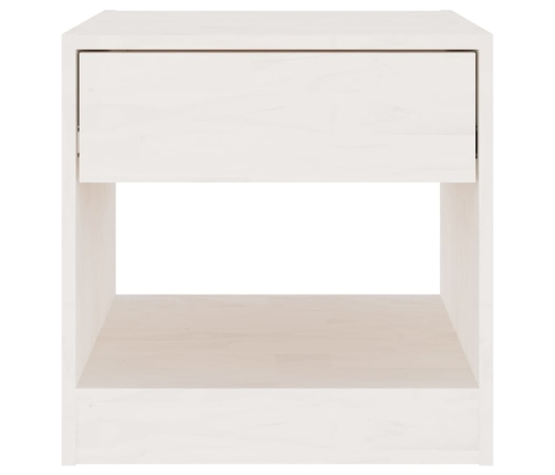 Mesitas de noche 2 uds madera maciza de pino blanca 40x31x40 cm