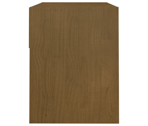 vidaXL Mesita de noche madera maciza de pino marrón miel 40x31x40 cm