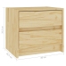 Mesita de noche madera maciza de pino 40x30,5x35,5 cm