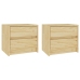 Mesitas de noche 2 uds madera maciza de pino 40x30,5x35,5 cm