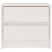 vidaXL Mesita de noche madera maciza de pino blanca 40x30,5x35,5 cm