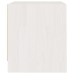 vidaXL Mesita de noche madera maciza de pino blanca 40x30,5x35,5 cm