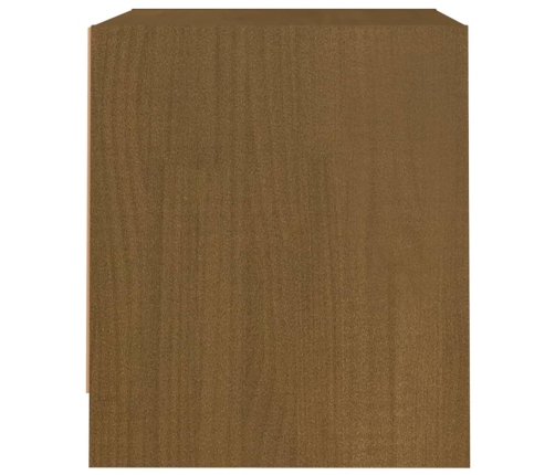 Mesita de noche madera maciza pino marrón miel 40x30,5x35,5 cm