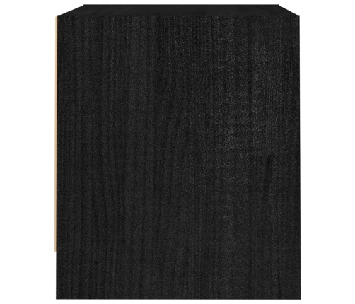 Mesitas de noche 2 uds madera maciza pino negro 40x30,5x35,5 cm