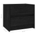 Mesitas de noche 2 uds madera maciza pino negro 40x30,5x35,5 cm