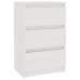 Mesita de noche madera maciza de pino blanca 40x29,5x64 cm