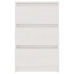 Mesita de noche madera maciza de pino blanca 40x29,5x64 cm