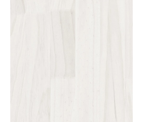 Mesita de noche madera maciza de pino blanca 40x29,5x64 cm