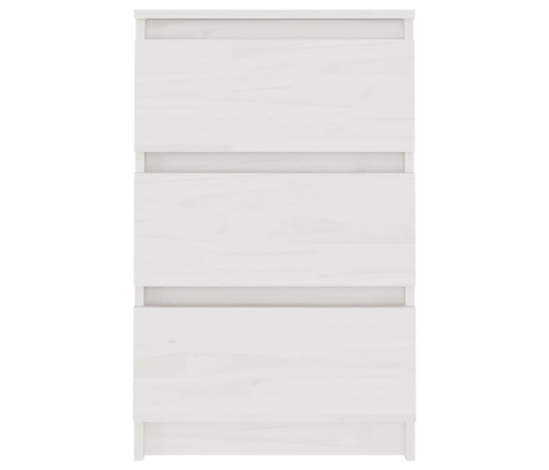 Mesitas de noche 2 uds madera maciza pino blanco 40x29,5x64 cm