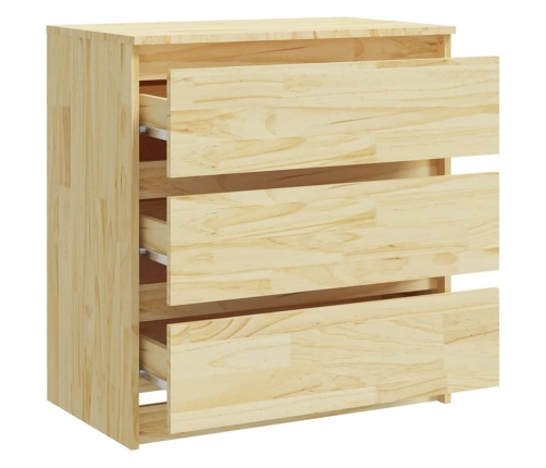 Mesita de noche madera maciza de pino 60x36x64 cm