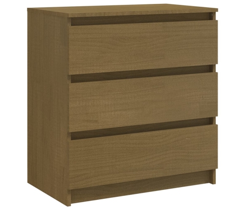 vidaXL Mesita de noche madera maciza de mango marrón miel 60x36x64 cm