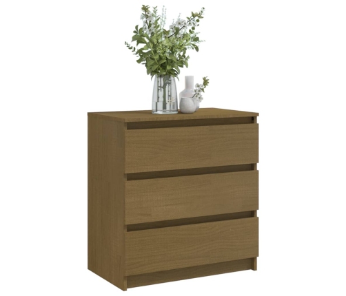 vidaXL Mesita de noche madera maciza de mango marrón miel 60x36x64 cm