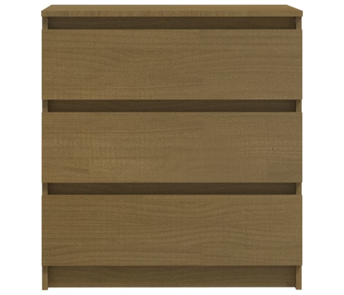 Mesita de noche madera maciza de mango marrón miel 60x36x64 cm