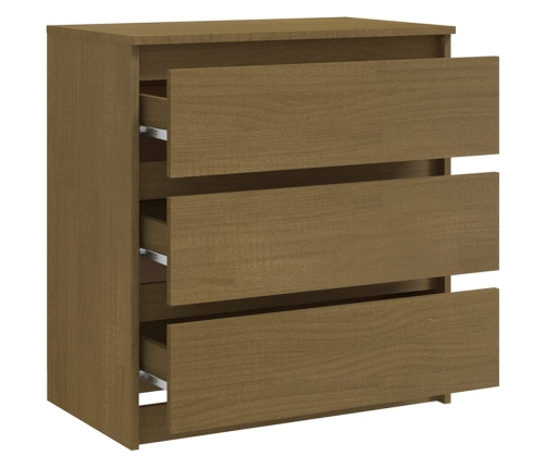 vidaXL Mesita de noche madera maciza de mango marrón miel 60x36x64 cm