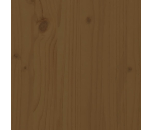 Armario auxiliar madera maciza de pino marrón miel 60x36x65 cm