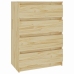 Mueble auxiliar madera maciza de pino 60x36x84 cm