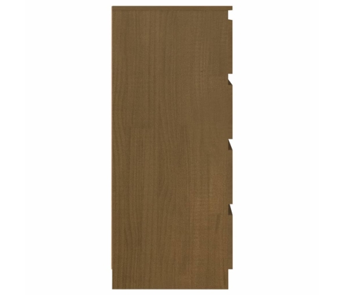 Armario auxiliar madera maciza de mango marrón miel 60x36x84 cm