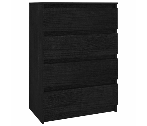 Armario auxiliar madera maciza de pino negro 60x36x84 cm