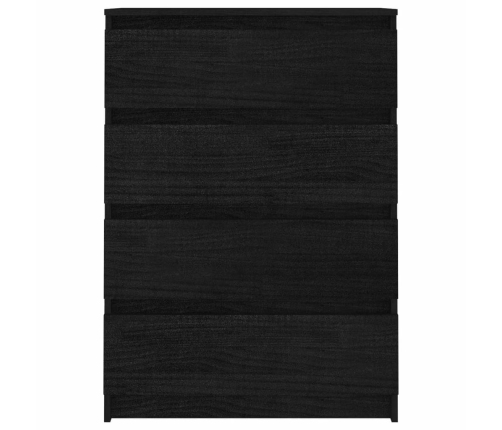 Armario auxiliar madera maciza de pino negro 60x36x84 cm