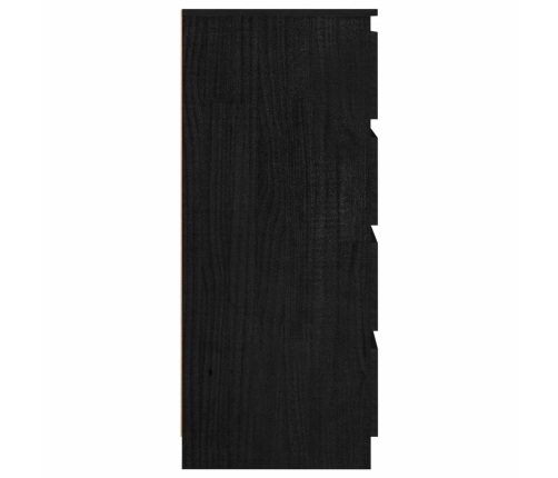 Armario auxiliar madera maciza de pino negro 60x36x84 cm