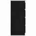 Armario auxiliar madera maciza de pino negro 60x36x84 cm