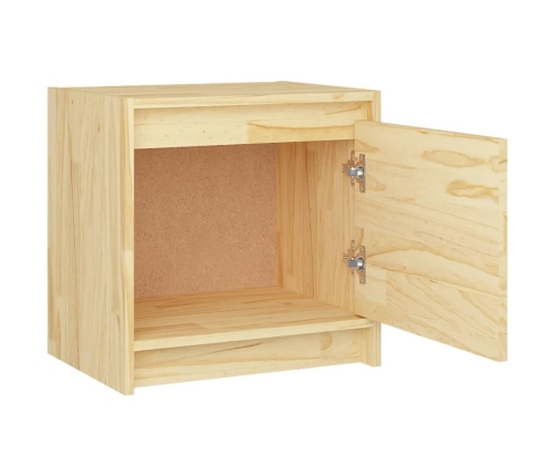 Mesita de noche madera maciza de pino 40x30,5x40 cm