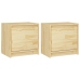 Mesitas de noche 2 uds madera maciza de pino 40x30,5x40 cm