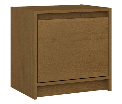 vidaXL Mesita de noche madera maciza de mango marrón miel 40x30,5x40cm