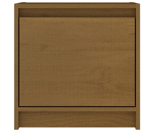 vidaXL Mesita de noche madera maciza de mango marrón miel 40x30,5x40cm