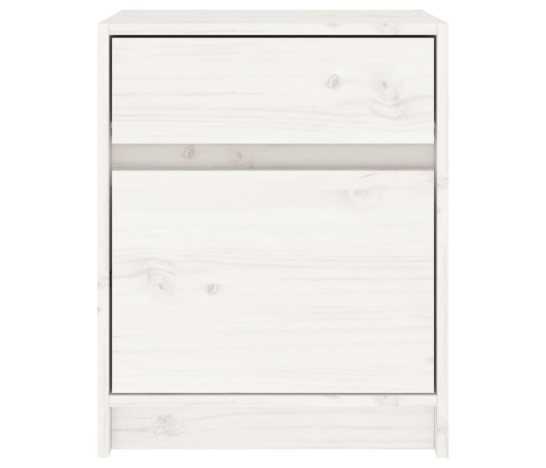 Mesitas de noche 2 uds madera maciza pino blanco 40x31x50 cm