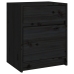 Mesitas de noche 2 uds madera maciza pino negro 40x31x50 cm