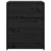 Mesitas de noche 2 uds madera maciza pino negro 40x31x50 cm