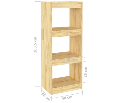 vidaXL Estantería/divisor de espacios madera de pino 40x30x103,5 cm