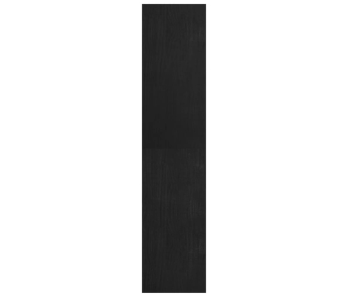 Estantería/divisor de espacios pino macizo negro 40x30x135,5 cm