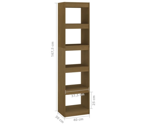 Estantería/divisor de espacios pino marrón miel 40x30x167,5 cm