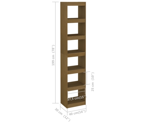 Estantería/divisor de espacios madera pino marrón miel