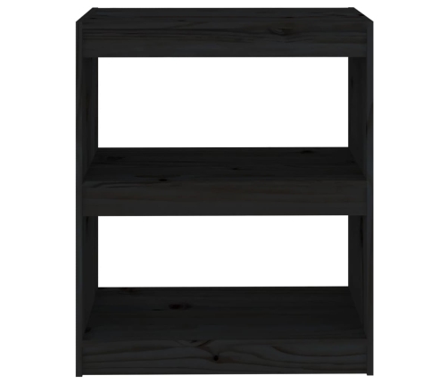 Estantería/divisor de espacios madera pino negro 60x30x71,5 cm