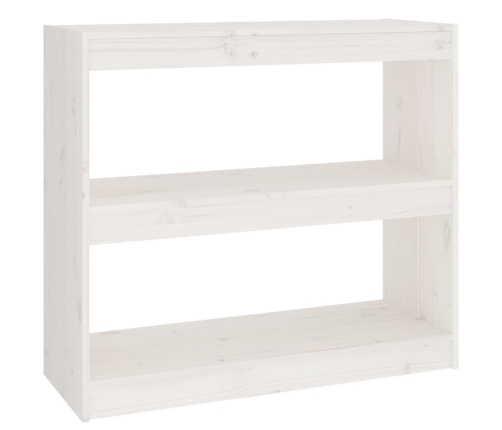 vidaXL Estantería/divisor de espacios madera pino blanco 80x30x71,5 cm