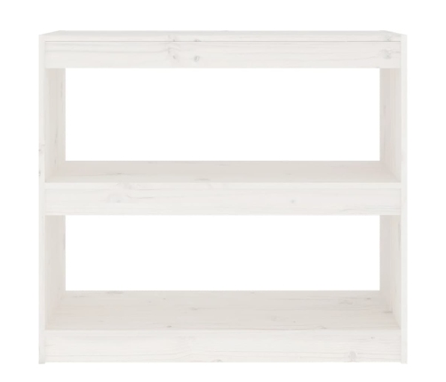 vidaXL Estantería/divisor de espacios madera pino blanco 80x30x71,5 cm