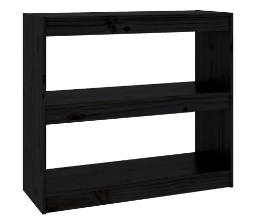 vidaXL Estantería/divisor de espacios madera pino negro 80x30x71,5 cm