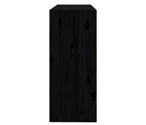 vidaXL Estantería/divisor de espacios madera pino negro 80x30x71,5 cm