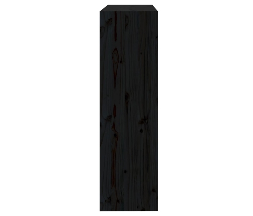 vidaXL Estantería/divisor de espacios madera pino negro 80x30x103,5 cm