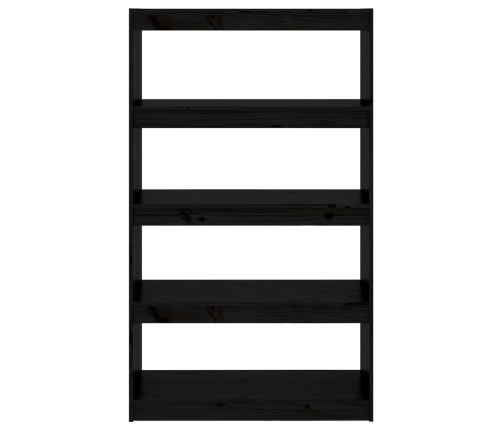 Estantería/divisor de espacios madera pino negro 80x30x135,5 cm