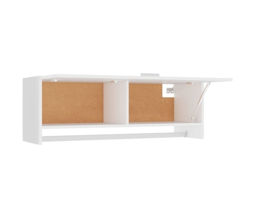 Armario de madera contrachapada blanco 100x32,5x35 cm