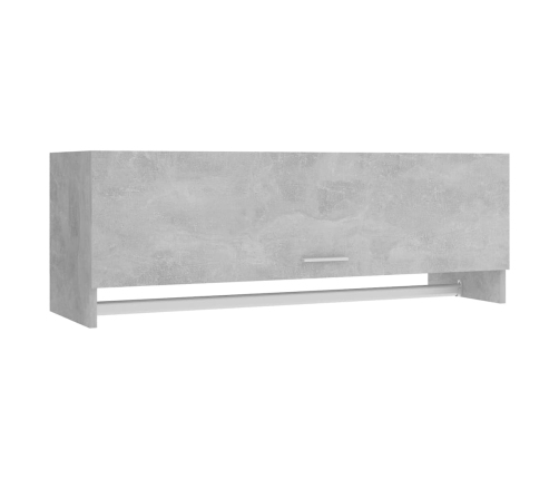 Armario de madera contrachapada gris hormigón 100x32,5x35 cm