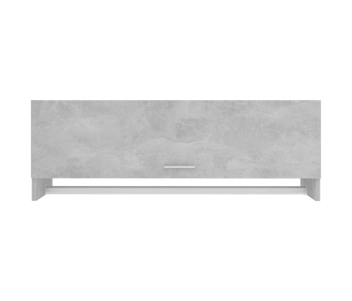 Armario de madera contrachapada gris hormigón 100x32,5x35 cm